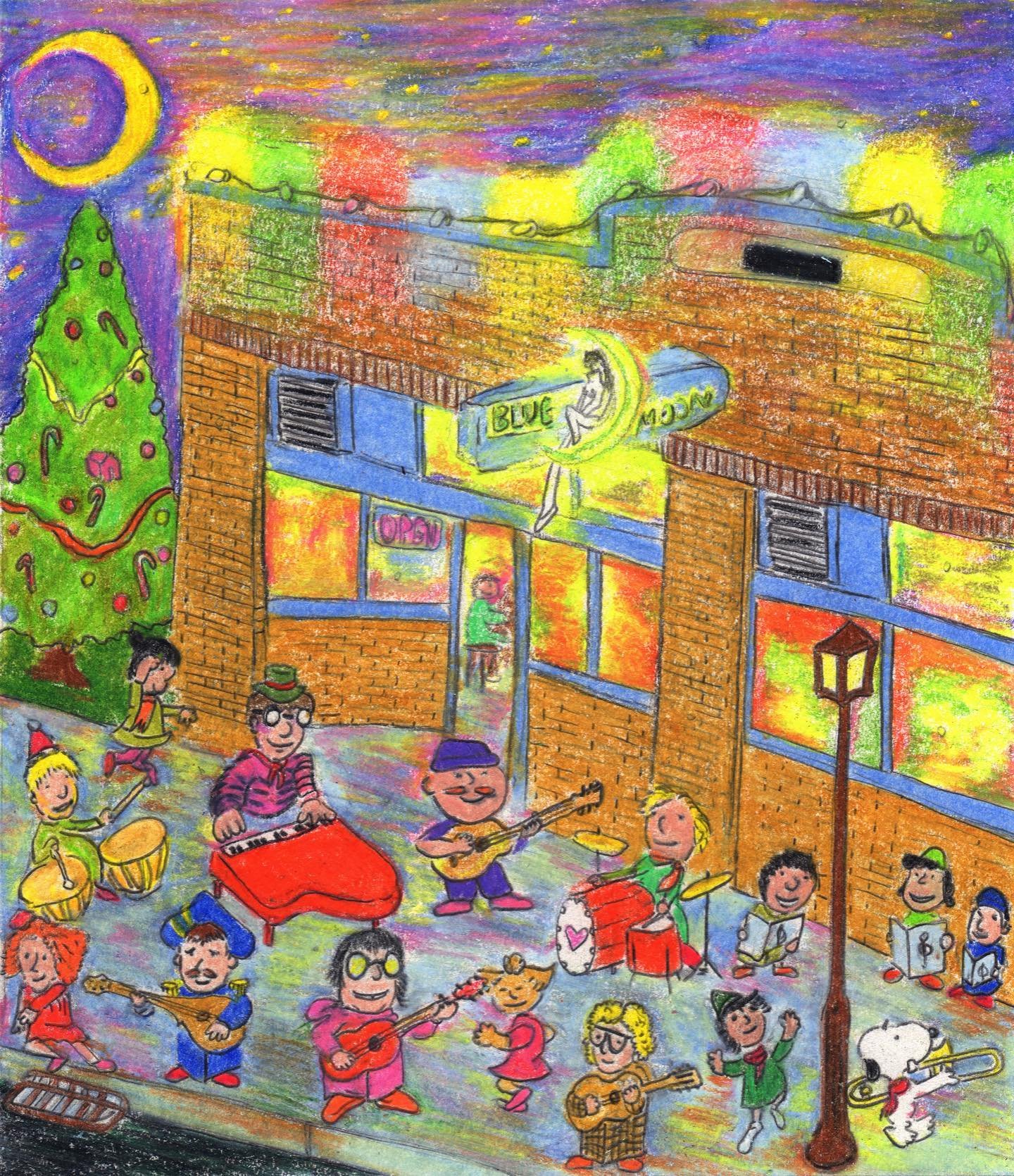 the blue moon kids' band on the corner
